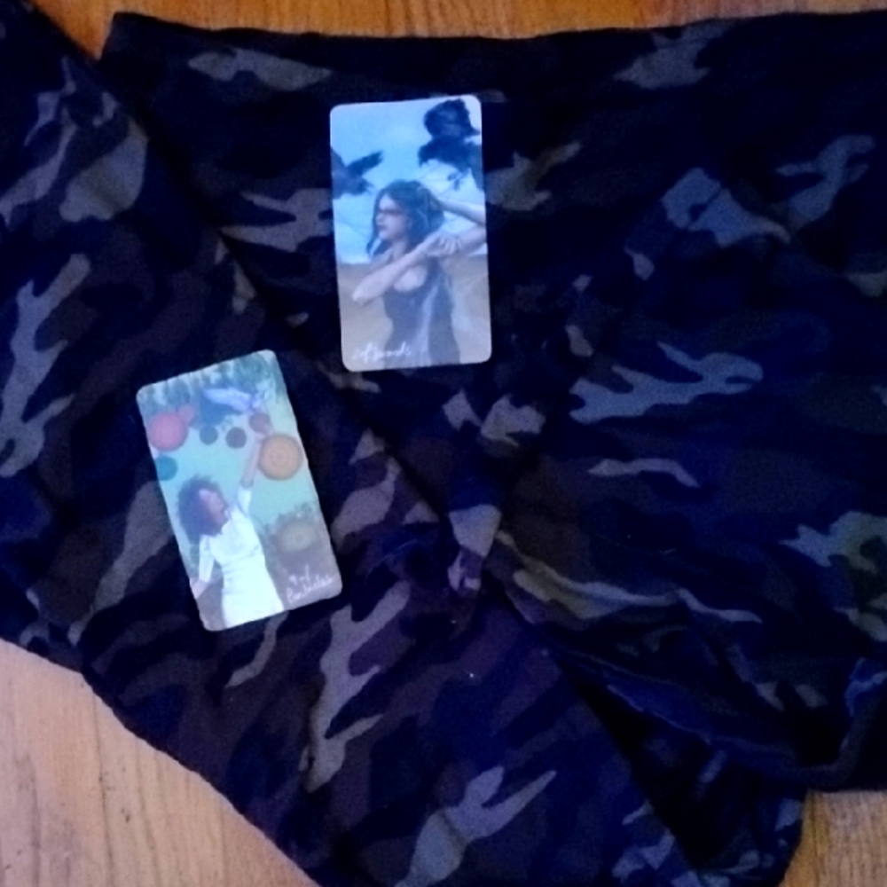 Blue Camouflage Patterned Pants